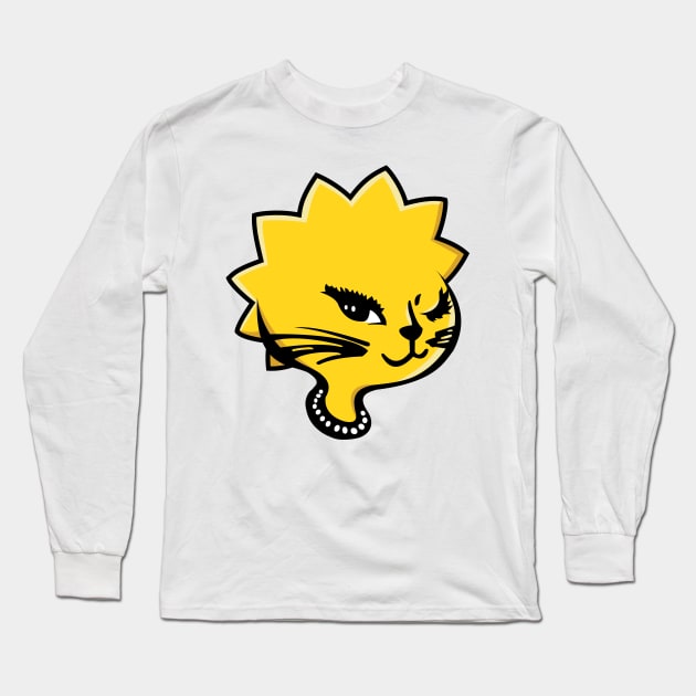 Winking Lisa Long Sleeve T-Shirt by wup66
